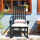 Indoor Outdoor Wooden High Back Rocking Chair by LJGDeals