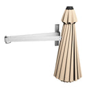 8ft Wall-Mounted Telescopic Folding Tilt Sun Shade Umbrella by LJGDeals