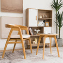 Natural Modern Stylish Bamboo Round End Table with 20 Inch Round Tabletop-Natural by LJGDeals