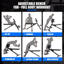 Multi-Functional Adjustable Full Body Exercise Weight Bench by LJGDeals