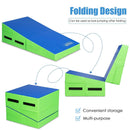 Folding Wedge Exercise Gymnastics Mat with Handles by LJGDeals