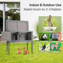 Small Elevated Rabbit Hutch with Hinged Asphalt Roof and Removable Tray by LJGDeals