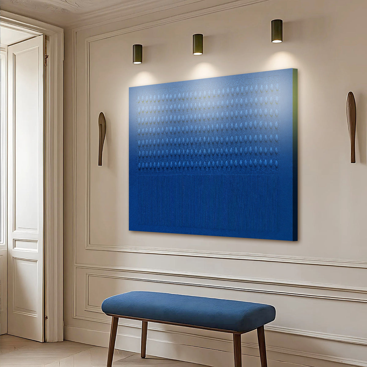 Minimalist Blue Gradient Abstract Wall Art, photo 4 of 8