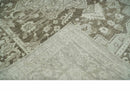 Beige and Brown Traditional Turkish Wool Area Rug - Hand Knotted