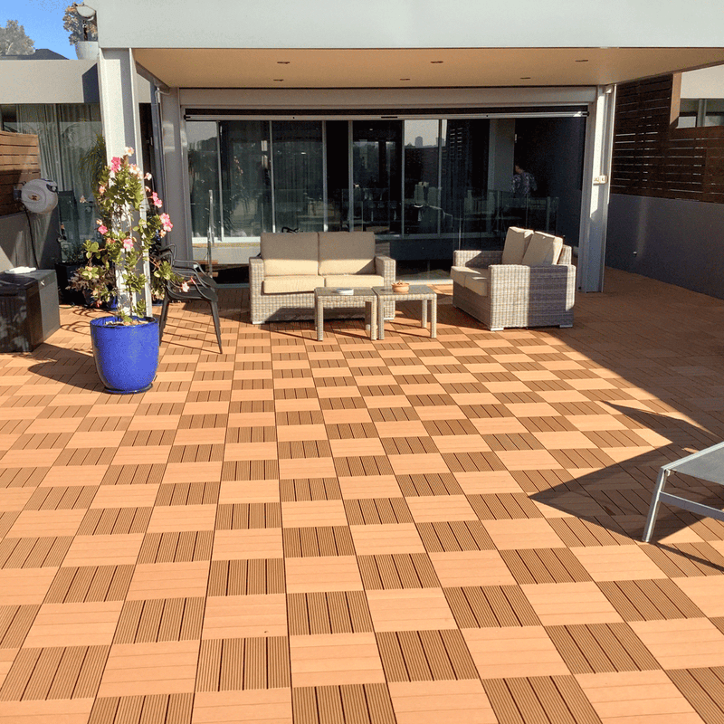 <b>Deck Tiles</b> - Premium WPC Interlocking | DECKO (11.8"/11.8"/0.8") - <b>choose the color</b> - (One Piece)
