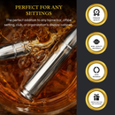 2 Metal Ice Cups Bullet Chillers By Whiskey Stones Bullets Stainless Steel With Revo by The Wine Savant