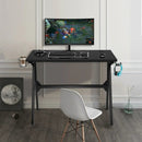 Ergonomic Computer Gaming Desk with Cup Holder and Headphone Hook by LJGDeals