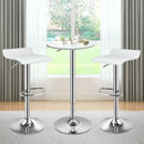 Set of 2 Adjustable PU Leather Backless Bar Stools by LJGDeals