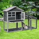 Wooden 56.5 Inch Length Rabbit Hutch with Pull out Tray and Ramp by LJGDeals