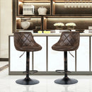 Set of 2 Adjustable Bar Stools with Backrest and Footrest by LJGDeals