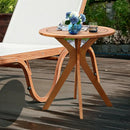 27 InchOutdoor Round Solid Wood Coffee Side Bistro Table by LJGDeals