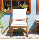 Outdoor Acacia Wood Rocking Chair with Detachable Washable Cushions by LJGDeals