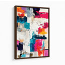 Blue Teal Abstract Canvas Wall Art, Modern Textured Painting Print, Navy Orange White Contemporary Art, Neutral Living Room Decor, Office Art by MyGreatCanvas | Canvas Wall Art Prints | Photo Prints & Wall Decor