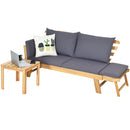 Adjustable Patio Convertible Sofa with Thick Cushion by LJGDeals