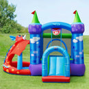 Kids Inflatable Bounce House Dragon Jumping Slide Bouncer Castle with 740W Blower by LJGDeals