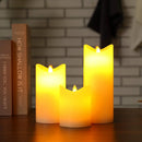 4/6/8 inch High Flickering Battery Candle（Set of 3） by JHY DESIGN