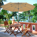 9 Feet Patio Outdoor Market Umbrella with Aluminum Pole without Weight Base by LJGDeals