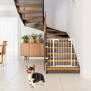 6 Panel Wall-mount Adjustable Baby Safe Metal Fence Barrier-White by LJGDeals