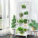 2 Pieces 4-Tier Wood Display Storage Bookshelf Set by LJGDeals