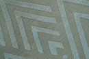 Modern Geometric Pattern Ivory And Beige Hand Knotted 9x12 Area Rug