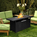 57 Inch 50 000 BTU Rectangular Propane Outdoor Fire Pit Table by LJGDeals