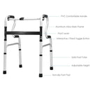 One-Button Folding Aluminum Walking Frame Walker by LJGDeals