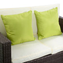 4 Pieces Brown Wicker Rattan Sofa Furniture Set Patio Garden Lawn Cushioned Seat by LJGDeals