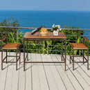 3 Pieces Patio Rattan Wicker Bar Dining Furniture Set by DirectDeals