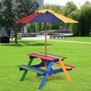 4 Seat Kids Picnic Table with Umbrella by LJGDeals