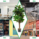 4 Feet Artificial Fiddle Leaf Fig Tree Decorative Planter by LJGDeals