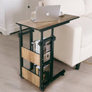 C-Shape Mobile Snack End Table with Storage Shelves by DirectDeals