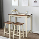 Counter Height Pub Table with 2 Saddle Bar Stools by LJGDeals