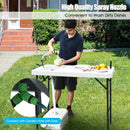 Folding Cleaning Sink Faucet Cutting Camping Table with Sprayer by LJGDeals