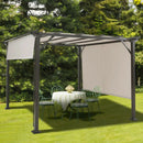 10 x 10 Feet Metal Frame Patio Furniture Shelter-Beige by LJGDeals