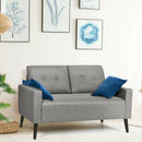 55 Inch Modern Loveseat Sofa with Cloth Cushion-Gray by LJGDeals