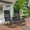 2 Pieces Folding Patio Rattan Zero Gravity Lounge Chair by LJGDeals