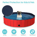 63 Inch Foldable Leakproof Dog Pet Pool Bathing Tub Kiddie Pool for Dogs Cats and Kids by LJGDeals