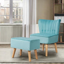 Modern Accent Chair Ottoman Set with Footstool by LJGDeals