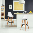 2 Pieces Mid Century Barstool 28.5 Inches Dining Pub Chair by LJGDeals