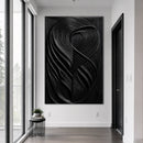 Modern Black Waves Wall Art