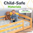 Twin Montessori Floor Bed with Safety Guardrails