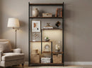 5-Tier Metal Display Shelf with LED Lights by 2Dropme