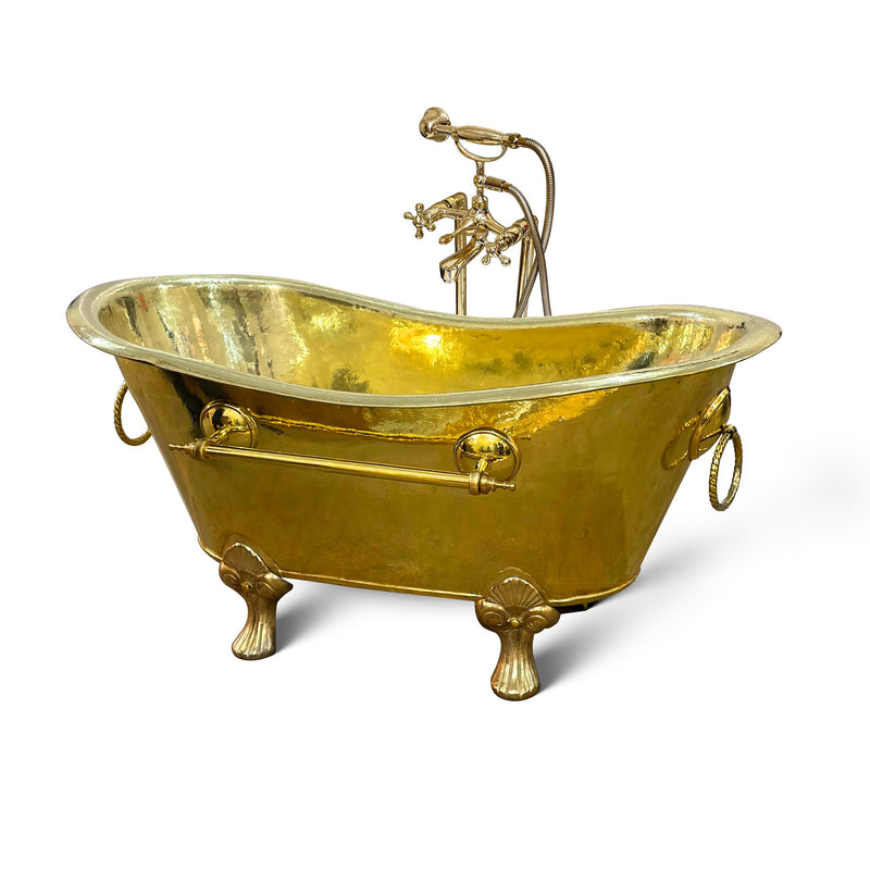 Artisanal Clawfoot Brass Bathtub