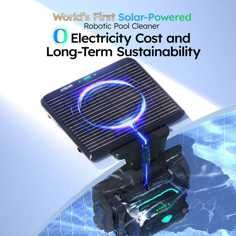WYBOT S2 Solar with Solar-Powered Charging Dock Robotic Pool Cleaner