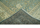 Fine 8x10 Vintage Style Gray and Beige Hand Knotted Traditional wool area rug by The Rug Decor