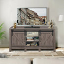 55 Inch TV Sliding Barn Door Entertainment Center with Adjustable Shelves by LJGDeals