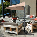 9Ft Patio Bistro Half Round Umbrella by LJGDeals
