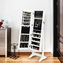 Jewelry Cabinet Stand Mirror Armoire with Large Storage Box by LJGDeals