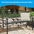 Outdoor Furniture Steel Frame Porch Garden Bench by LJGDeals