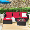 5 Pieces Patio Rattan by LJGDeals